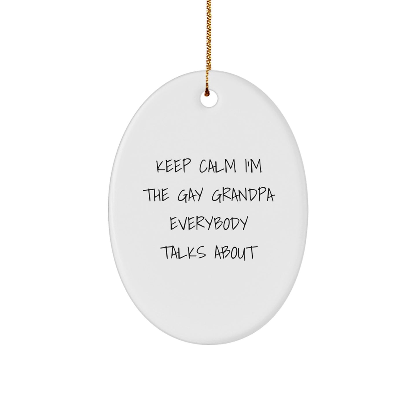 Funny Grandpa Oval Ornament Gifts from Men to Grandpa for Christmas Unique - Image 1