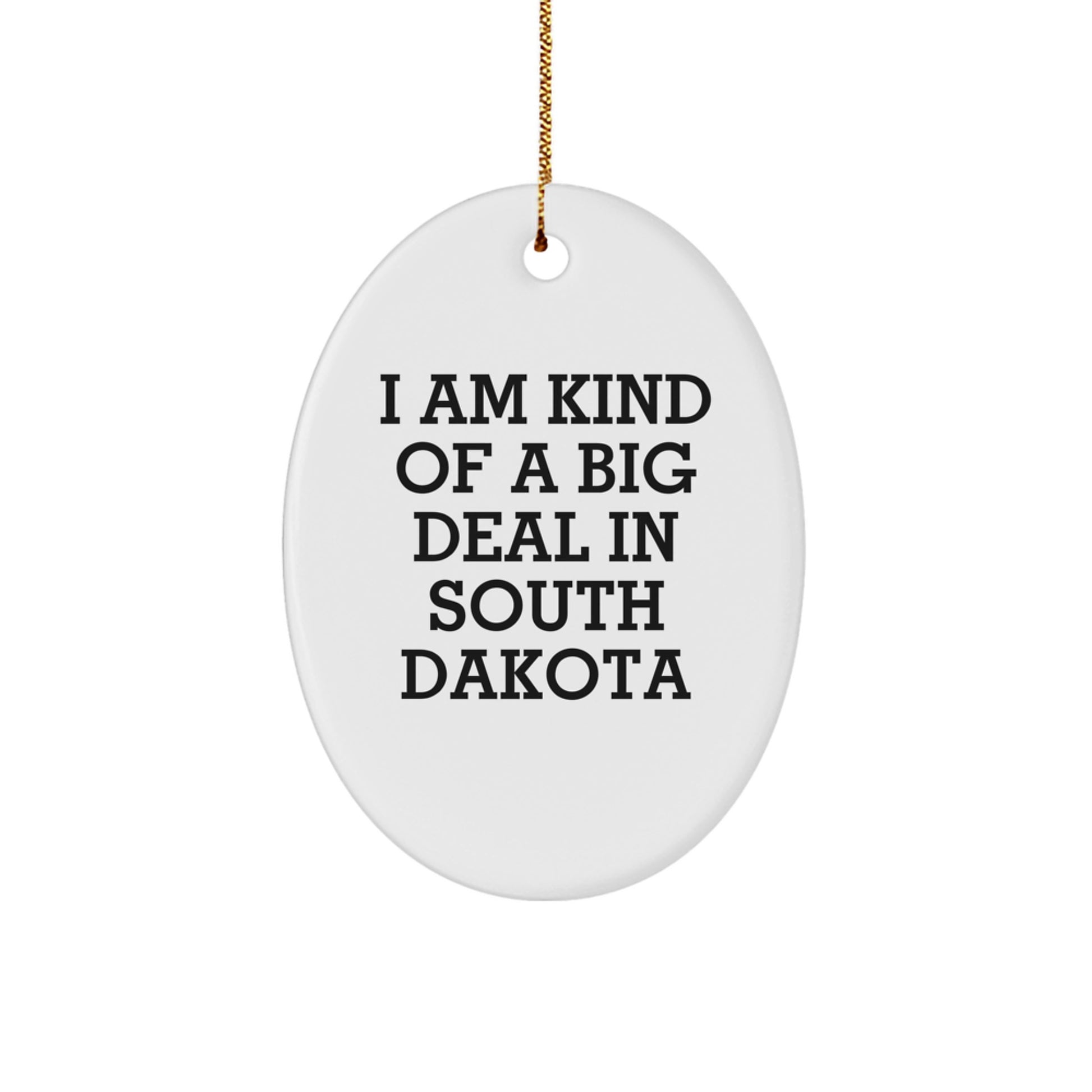 South Dakota Oval Ornament Gifts from Friends and Family, Funny I Am Kind Of A Prime Selection In South Dakota Christmas Decor - Image 1