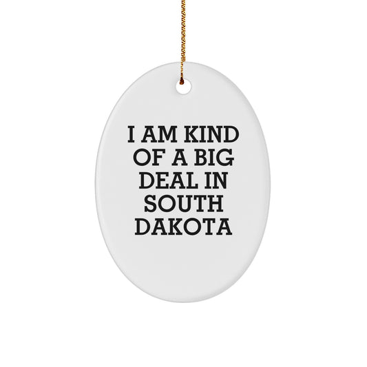 South Dakota Oval Ornament Gifts from Friends and Family, Funny I Am Kind Of A Prime Selection In South Dakota Christmas Decor - Image 1