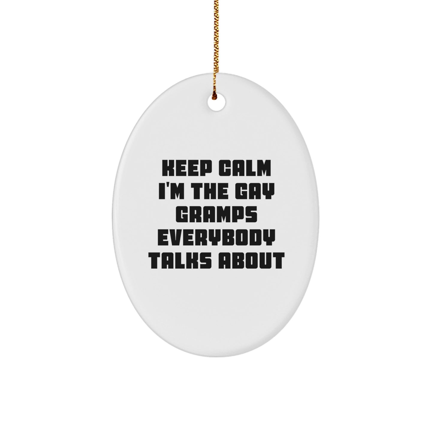 Funny Gramps Oval Ornament Gifts from Family for Gramps - Christmas Unique Gifts - Image 1