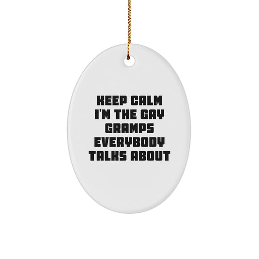Funny Gramps Oval Ornament Gifts from Family for Gramps - Christmas Unique Gifts - Image 1