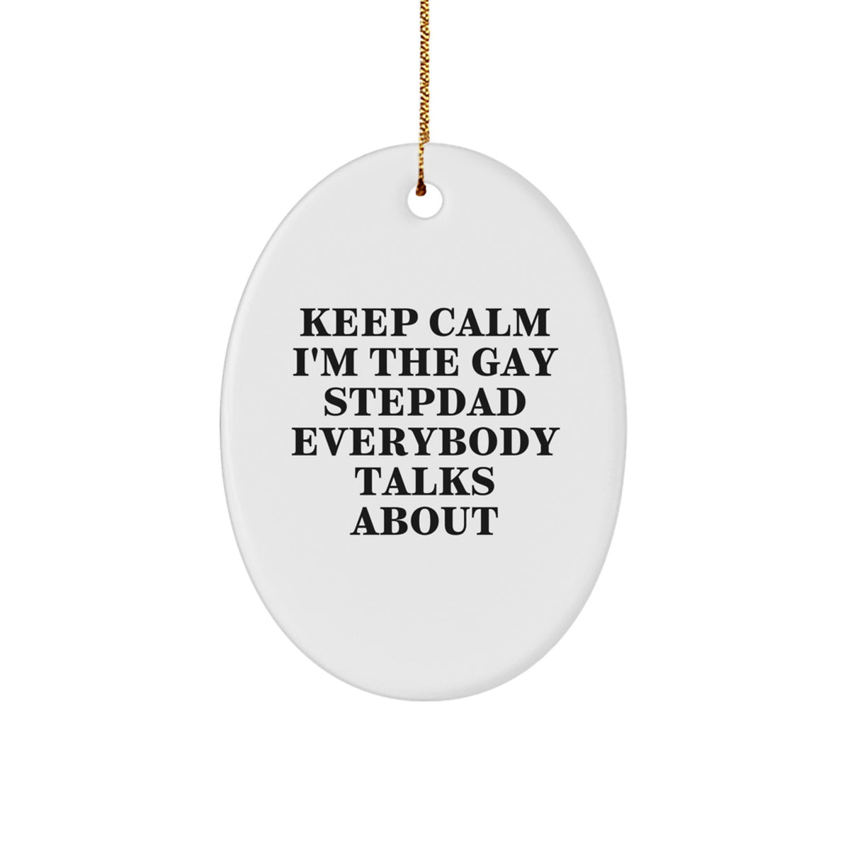 Funny Stepdad Oval Ornament Gifts from Men to Stepdad for Christmas Unique - Image 1