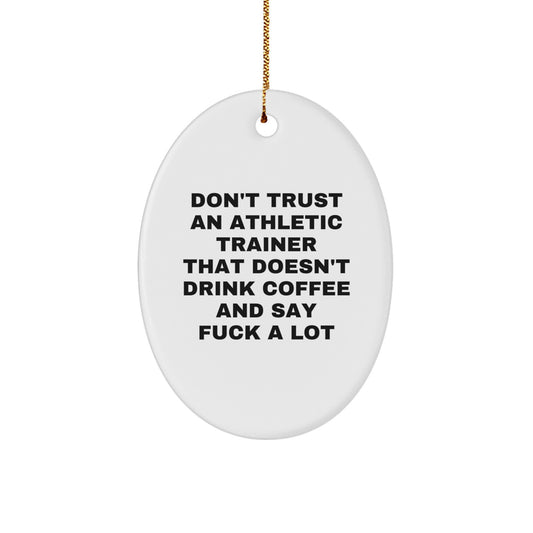 Athletic Trainer Oval Ornament Keepsake for Him Christmas Gift - Image 1