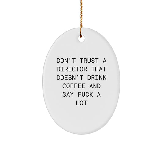 Bold Director Christmas Ornament Memento Surprise for Roommates Gift - Image 1