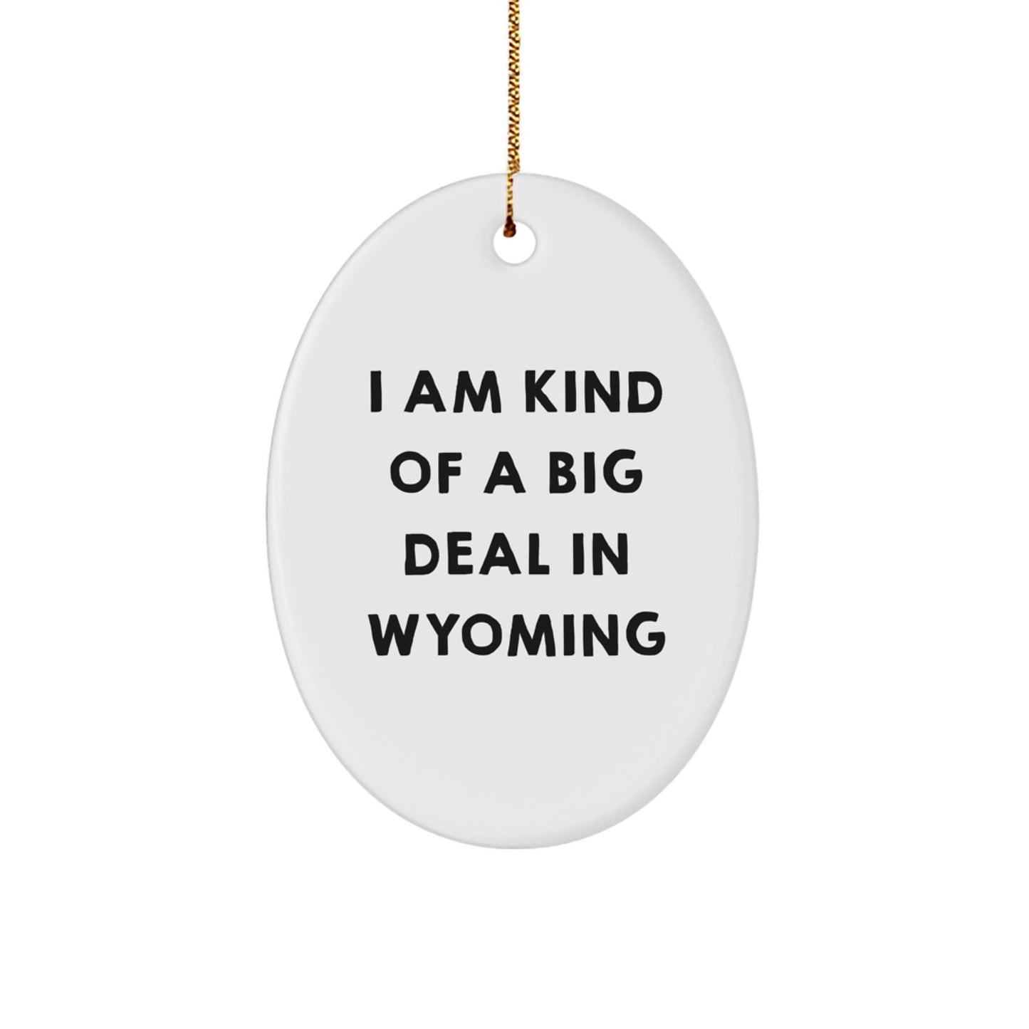 Funny Wyoming Oval Ornament Gifts from Friends to Family Members with I Am Kind Of A Prime Selection In Wyoming - Image 1
