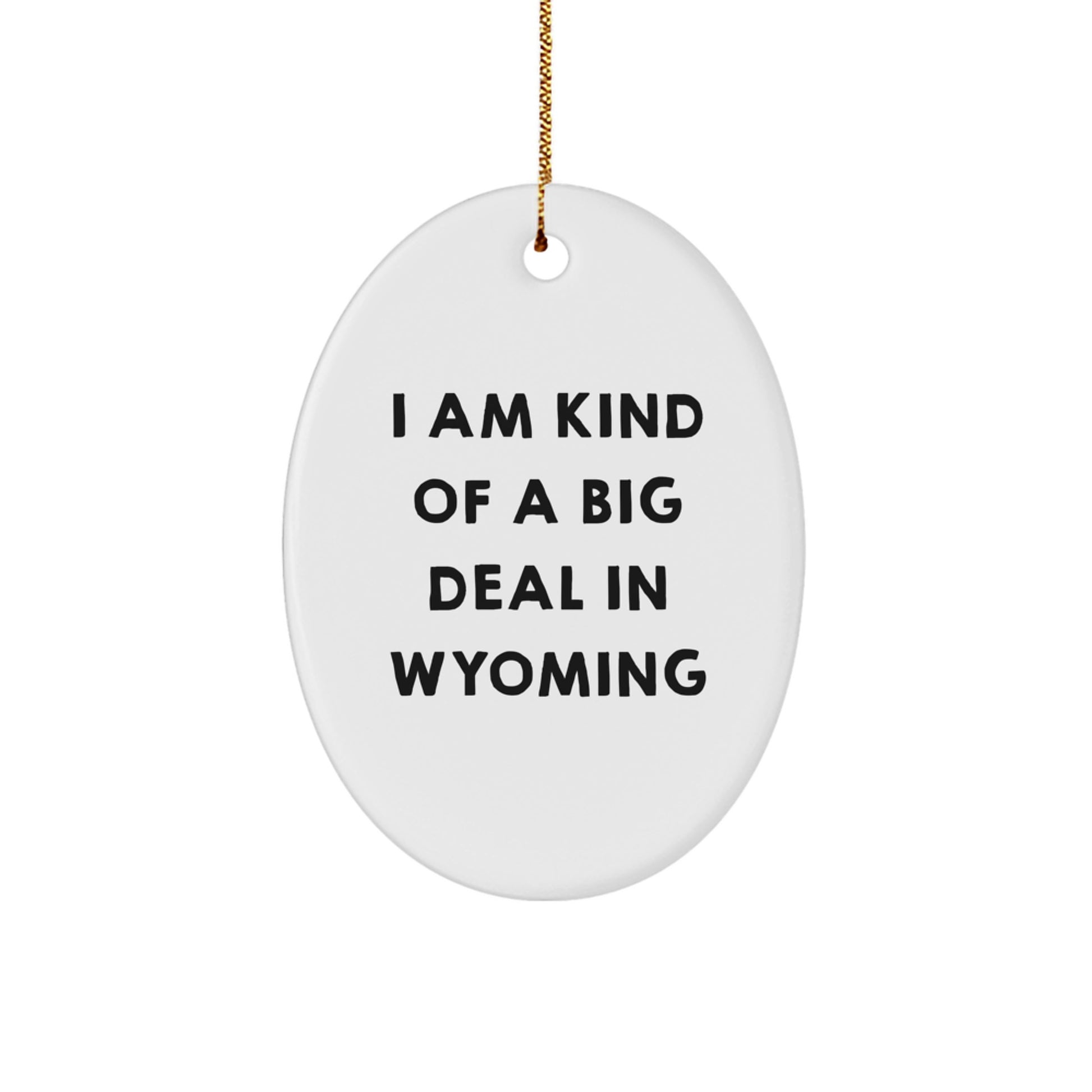 Funny Wyoming Oval Ornament Gifts from Friends to Family Members with I Am Kind Of A Prime Selection In Wyoming - Image 1