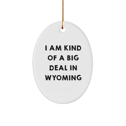 Funny Wyoming Oval Ornament Gifts from Friends to Family Members with I Am Kind Of A Prime Selection In Wyoming - Image 1