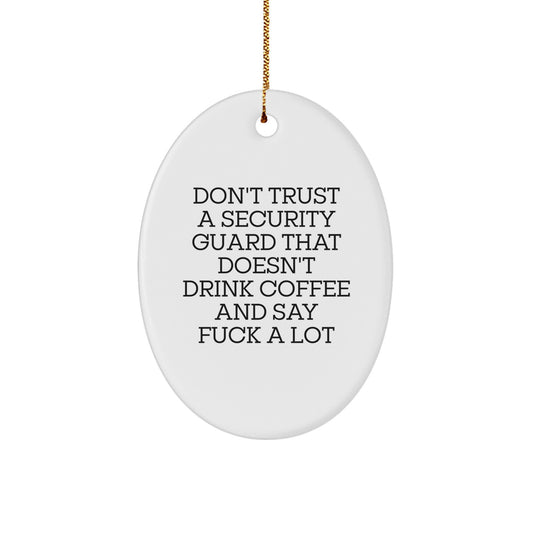 Security Guard Christmas Ornament Idea for Coworkers Gift Surprise - Image 1