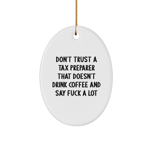 Christmas Gift for Her Tax Preparer Ornament Present - Image 1