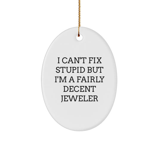 Jeweler Oval Christmas Ornament for Happy Kids – Bright Favorite Gift - Image 1