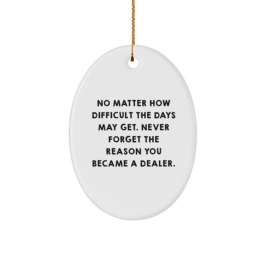 Dealer Keepsake Christmas Ornament for Him Gift Never Forget the Reason - Image 1