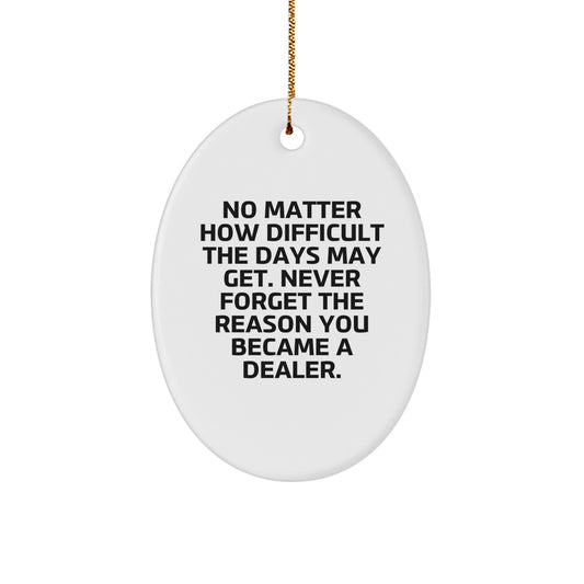 Dealer Christmas Ornament Idea Gift for Coworkers – Never Forget Reason - Image 1