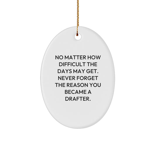 For Him Drafter Keepsake Christmas Ornament Gift Never Forget the Reason - Image 1