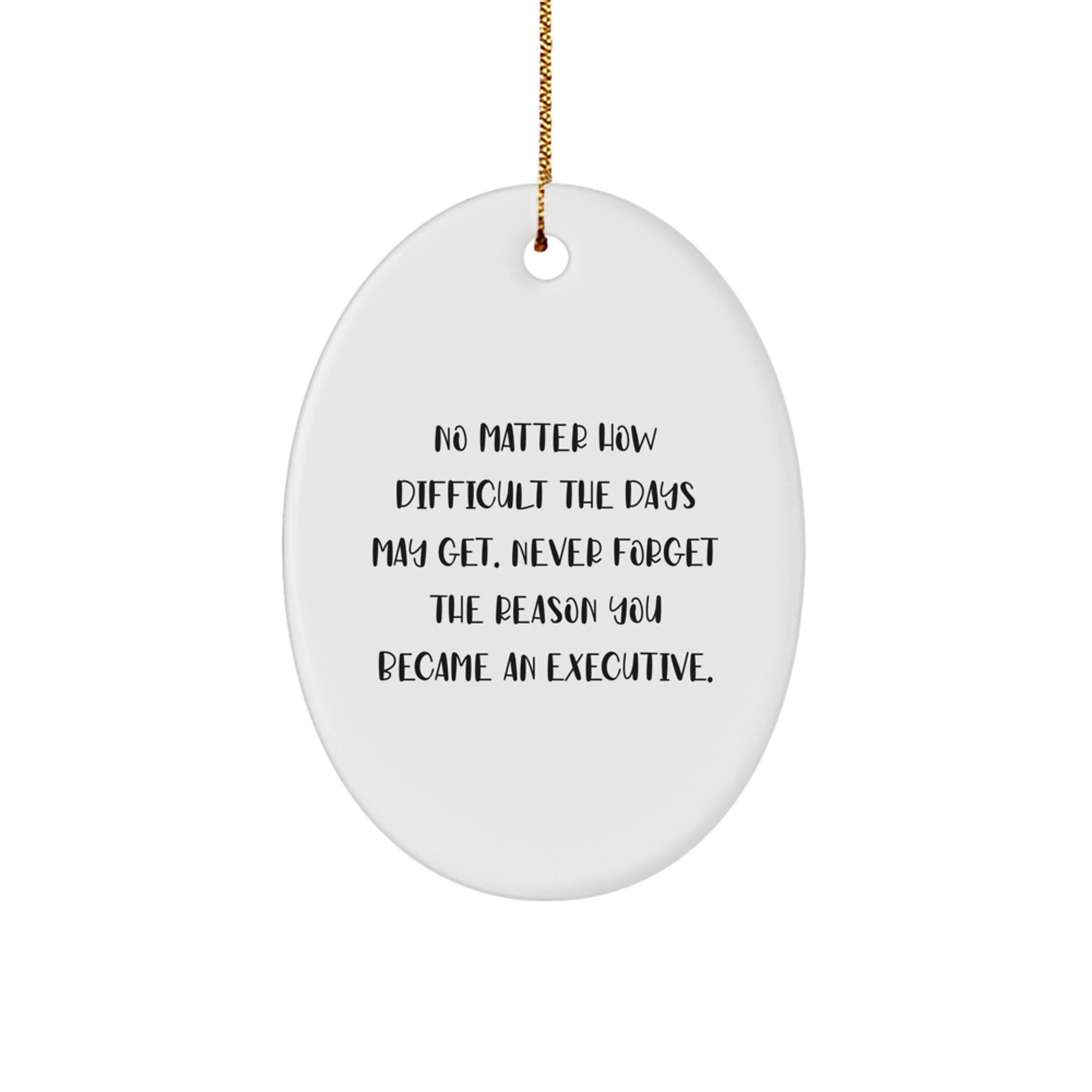 Funny Executive Motivation Gifts from Friends - Oval Ornament with Inspirational Quote for Executive Desk, Office, or Home Decor - Perfect Christmas Unique Gifts for Executive Men - Image 1