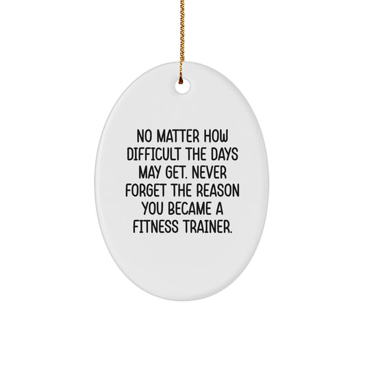 Him Fitness Trainer Keepsake Christmas Ornament Never Forget Reason Gift - Image 1
