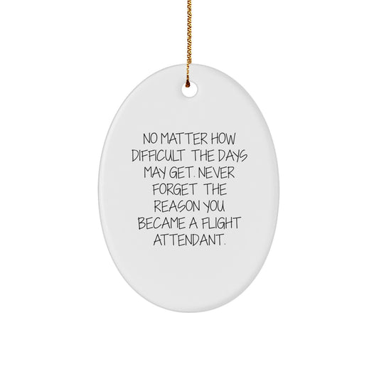 Never Forget The Reason Flight Attendant Christmas Ornament Gift - Image 1
