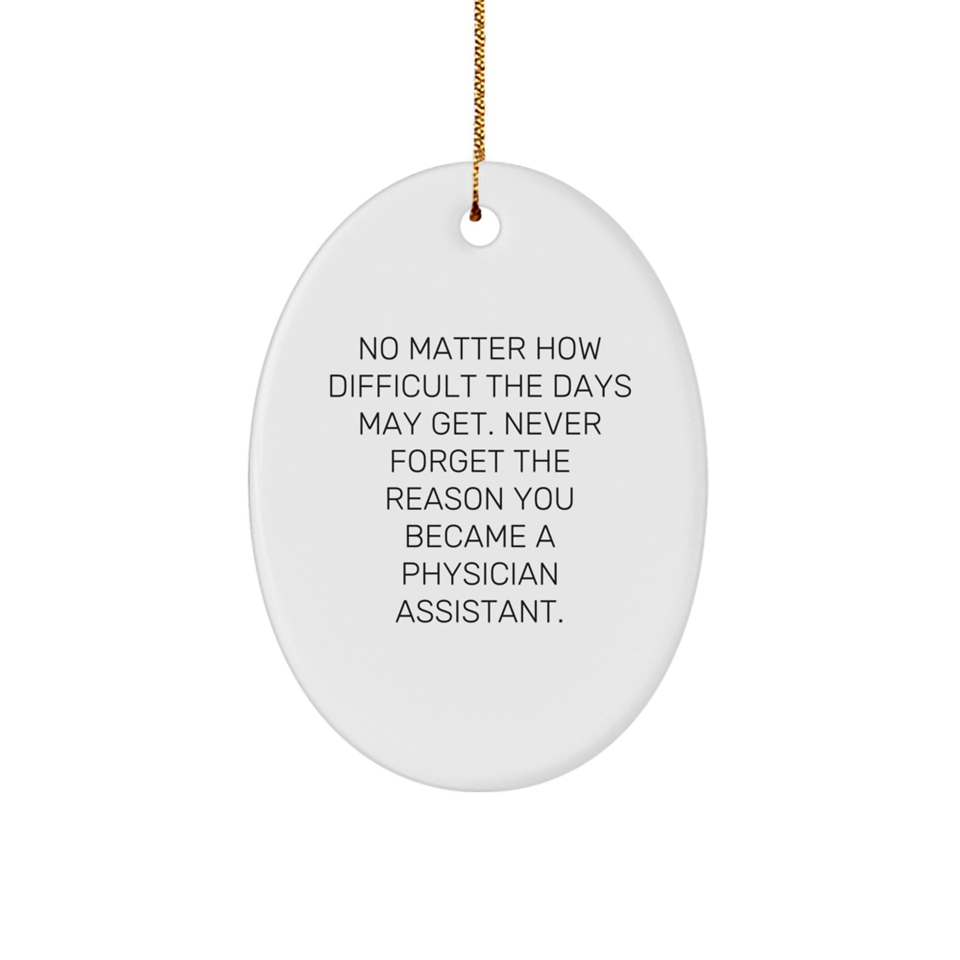 Funny Inspirational Gifts for Physician Assistant Men Women Friends Coworkers Oval Ornament, Oval Ornament Gift for Physician Assistant, Gifts from Family Friends Coworkers for Christmas Unique Gifts - Image 1