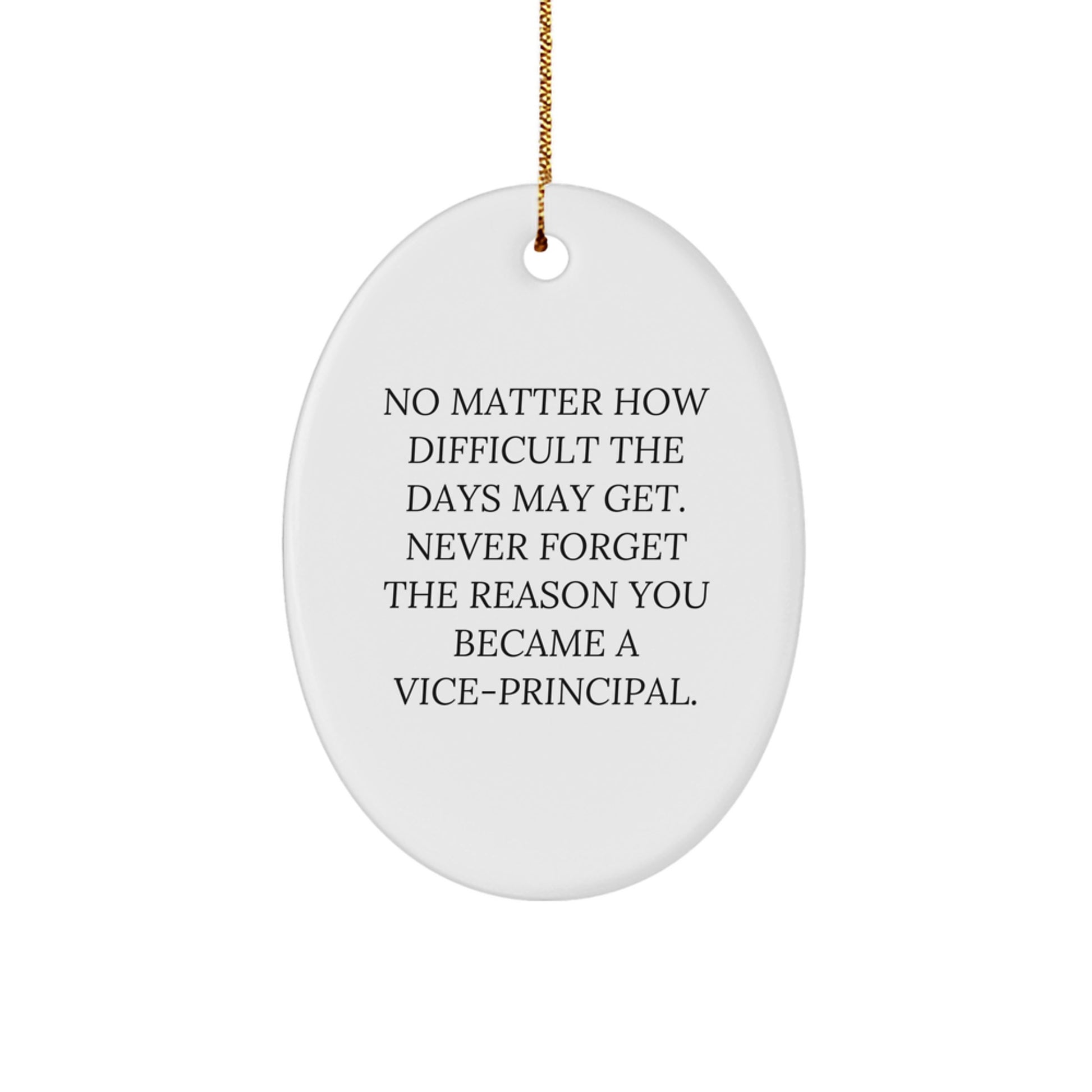 Funny Vice-principal Oval Ornament Gifts from Friends, Coworkers, or Family Members to a Vice-principal, Vice-principal Christmas Unique Gifts for Vice-principal - Image 1