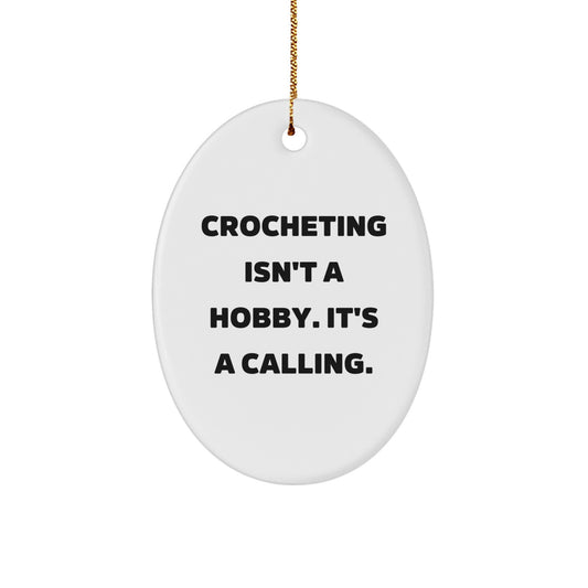 Christmas Unique Gift Crocheting Oval Ornament for Her Vibrant Present - Image 1