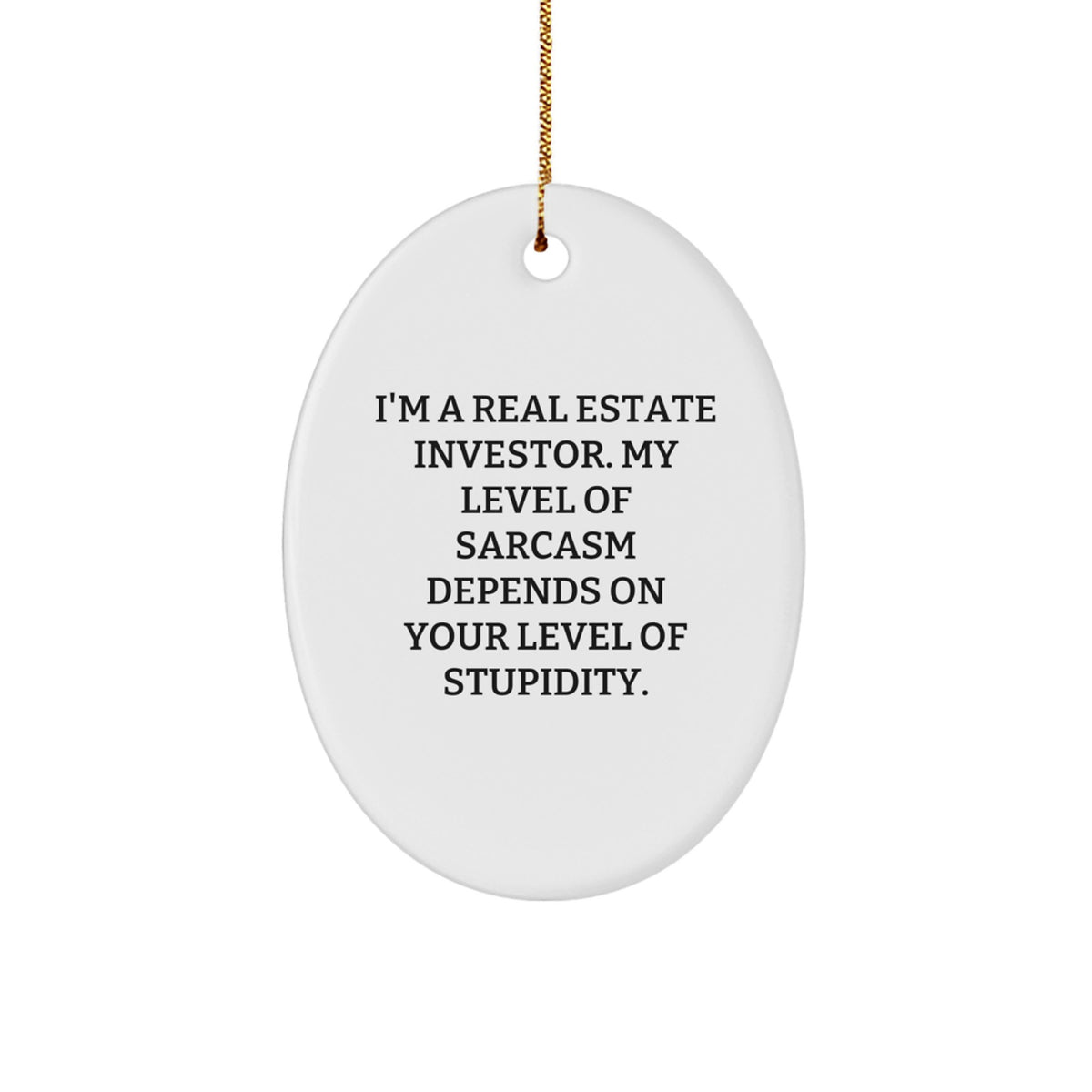 Christmas Unique Gift Real Estate Investor Oval Ornament – Present for Her - Image 1