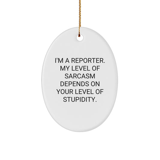 Hilarious Essential Reporter Christmas Ornament for a Best Friend Gift - Image 1