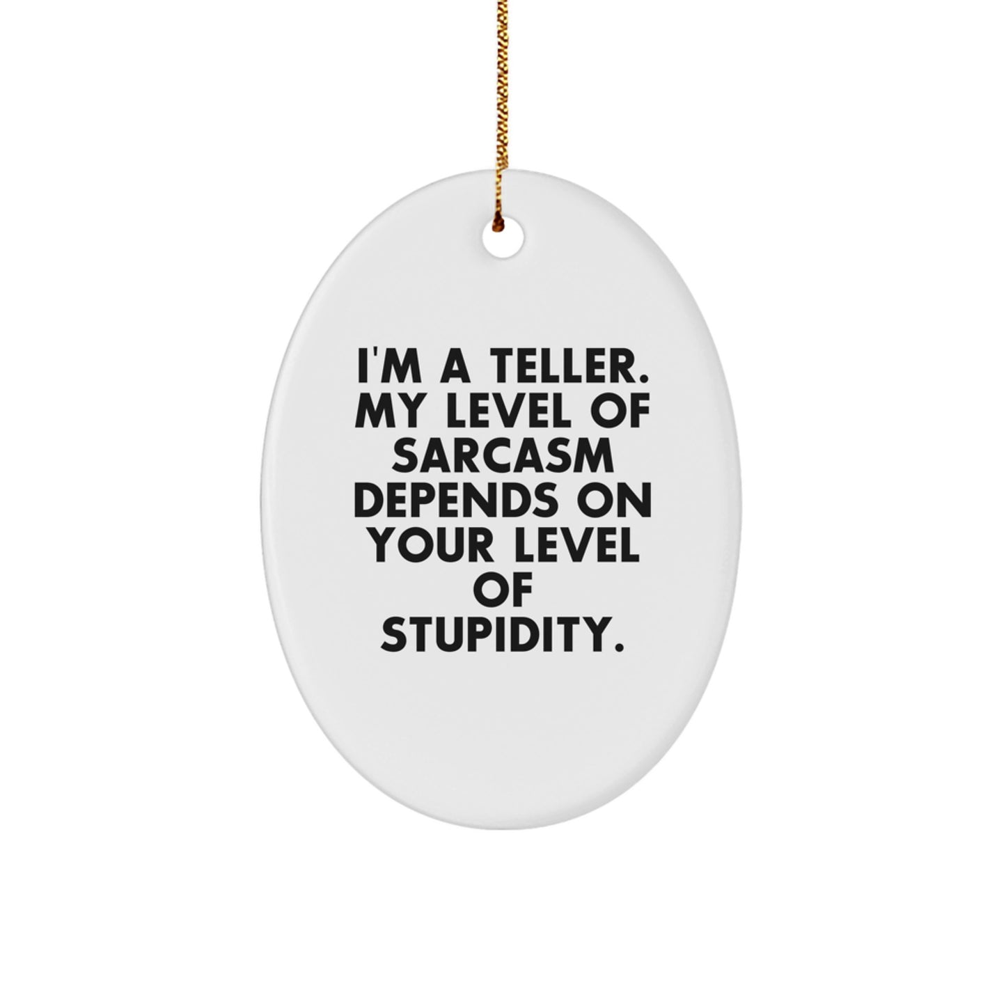 Funny Teller Oval Ornament Gifts from Friends for Christmas Men Women - Image 1