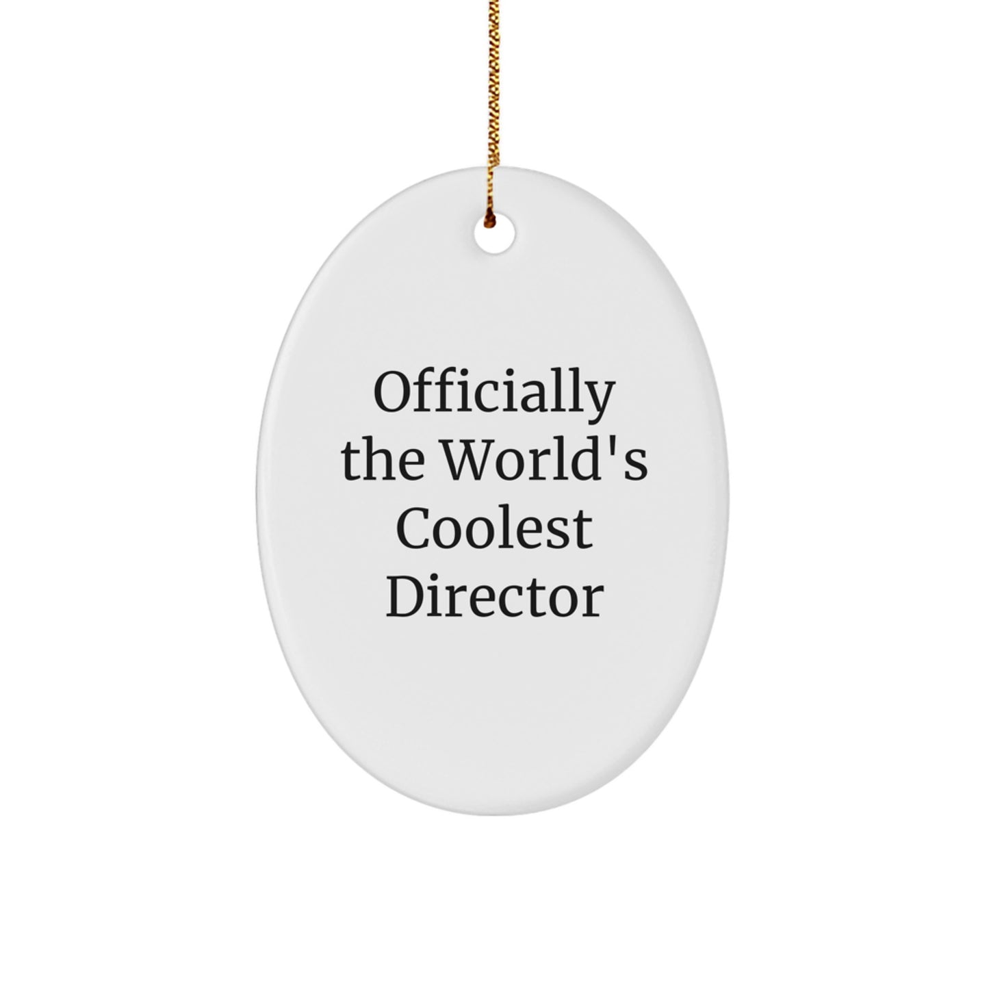 Funny Director Gifts from Friends for Women Christmas Unique Ornaments Oval Officially The World's Coolest Director - Image 1