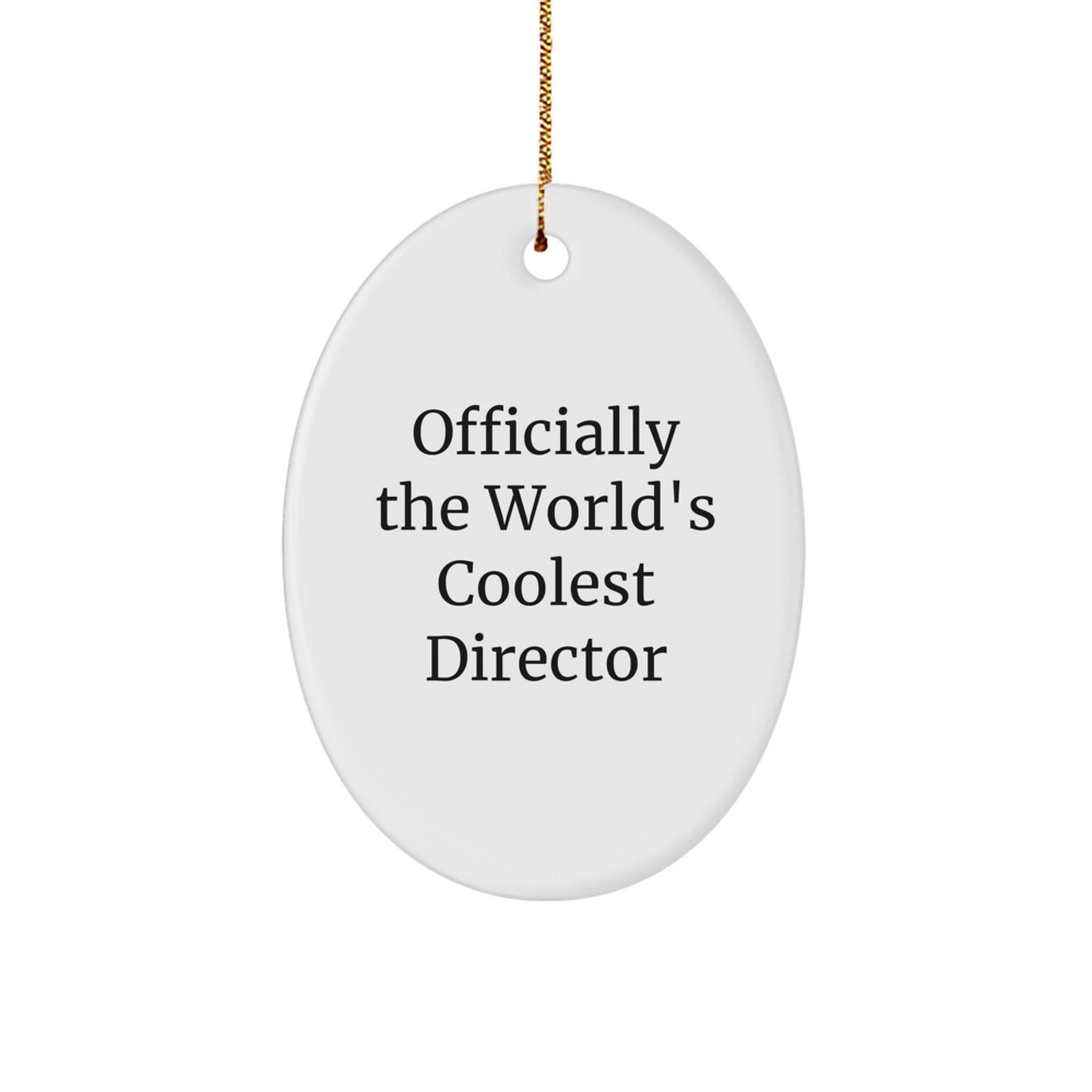 Funny Director Gifts from Friends for Women Christmas Unique Ornaments Oval Officially The World's Coolest Director - Image 1