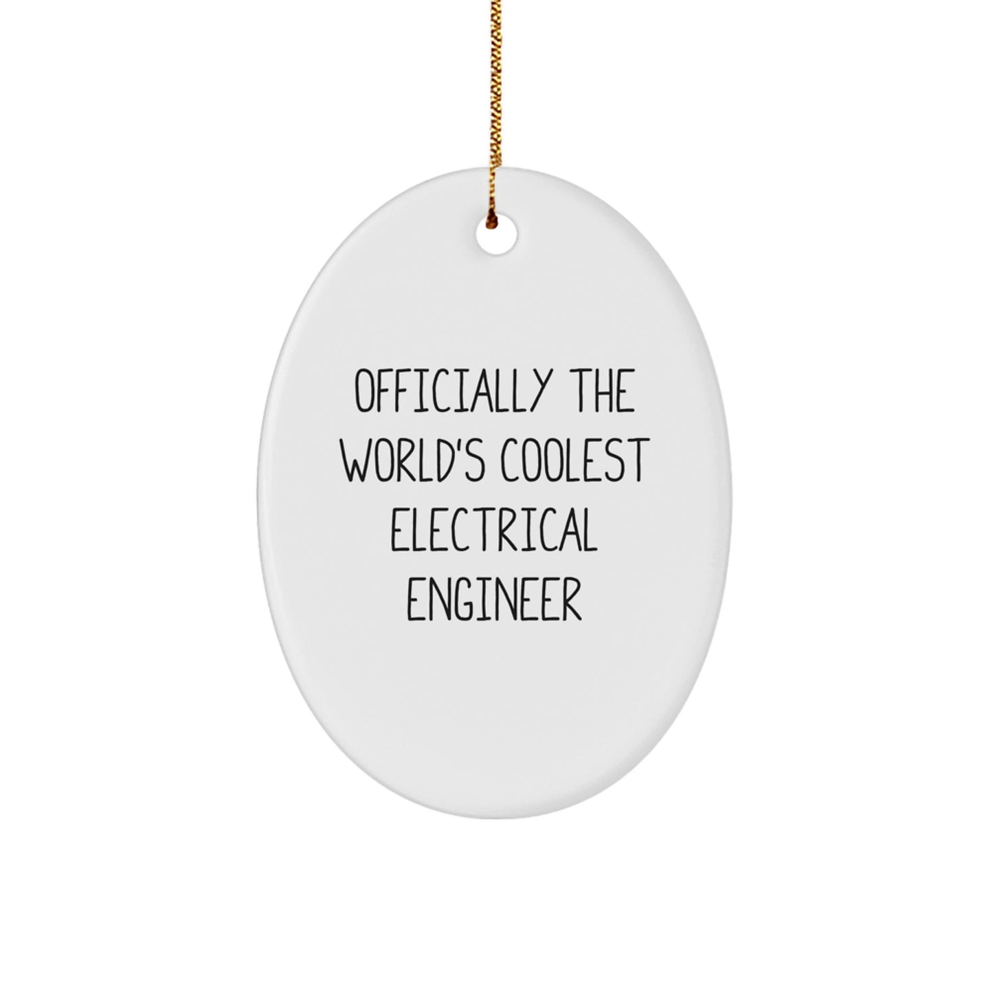 Funny Electrical Engineer Oval Ornament Gifts from Men for Christmas Unique - Image 1