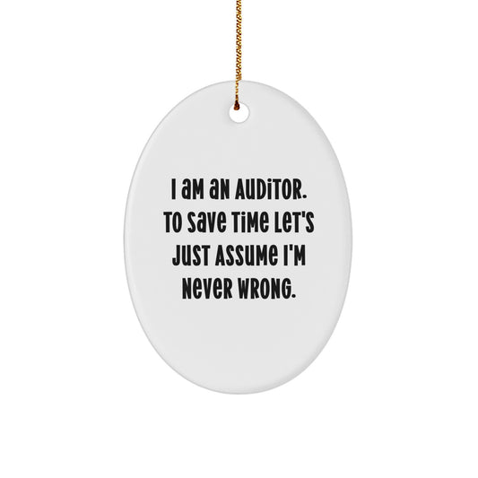 Christmas Unique Gift for Her Auditor Present Ornament – I Am an Auditor - Image 1
