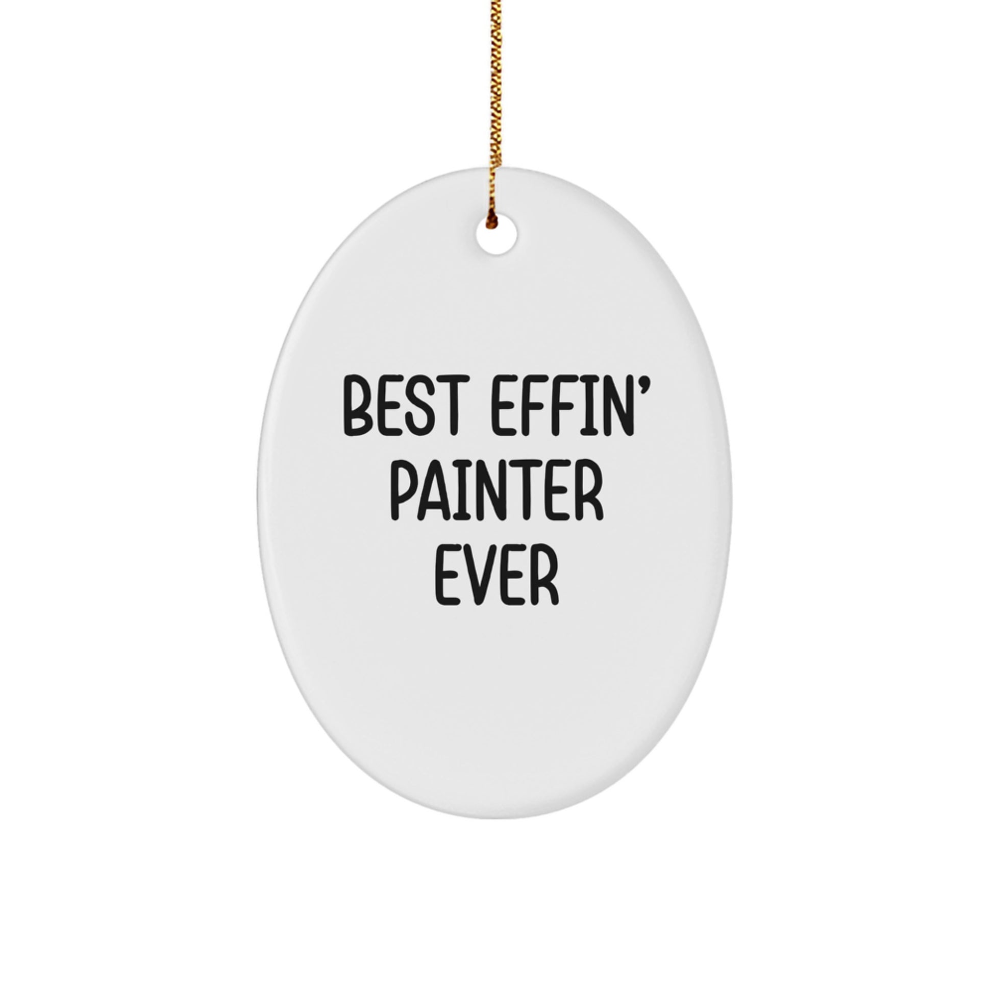 Funny Painter Oval Ornament Gifts from Friends for Painter at Christmas Unique Gifts - Image 1