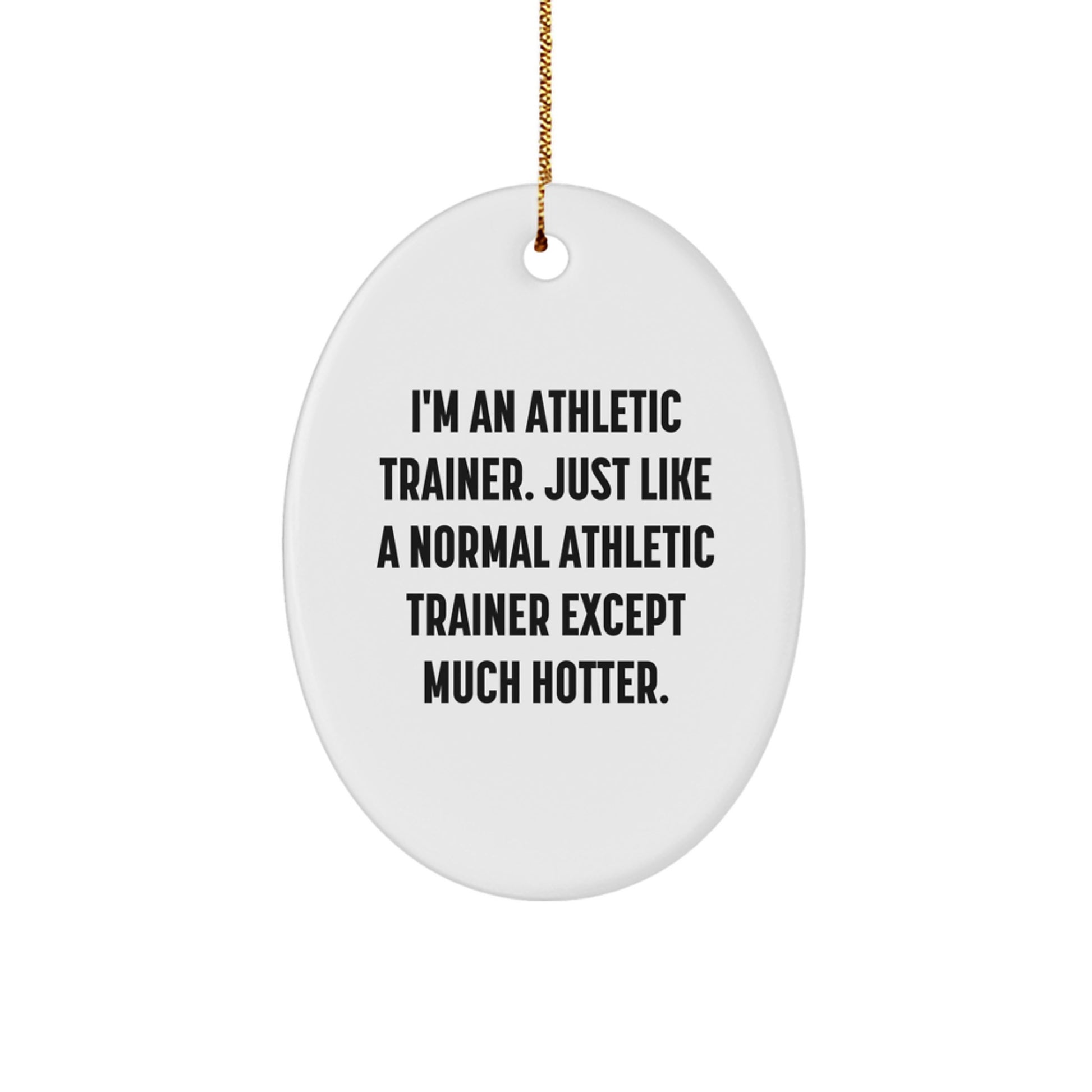 Funny Athletic Trainer Oval Ornament Gifts from Friends to Family, A Perfect Unique Christmas Unique Gift for Him or Her - Image 1