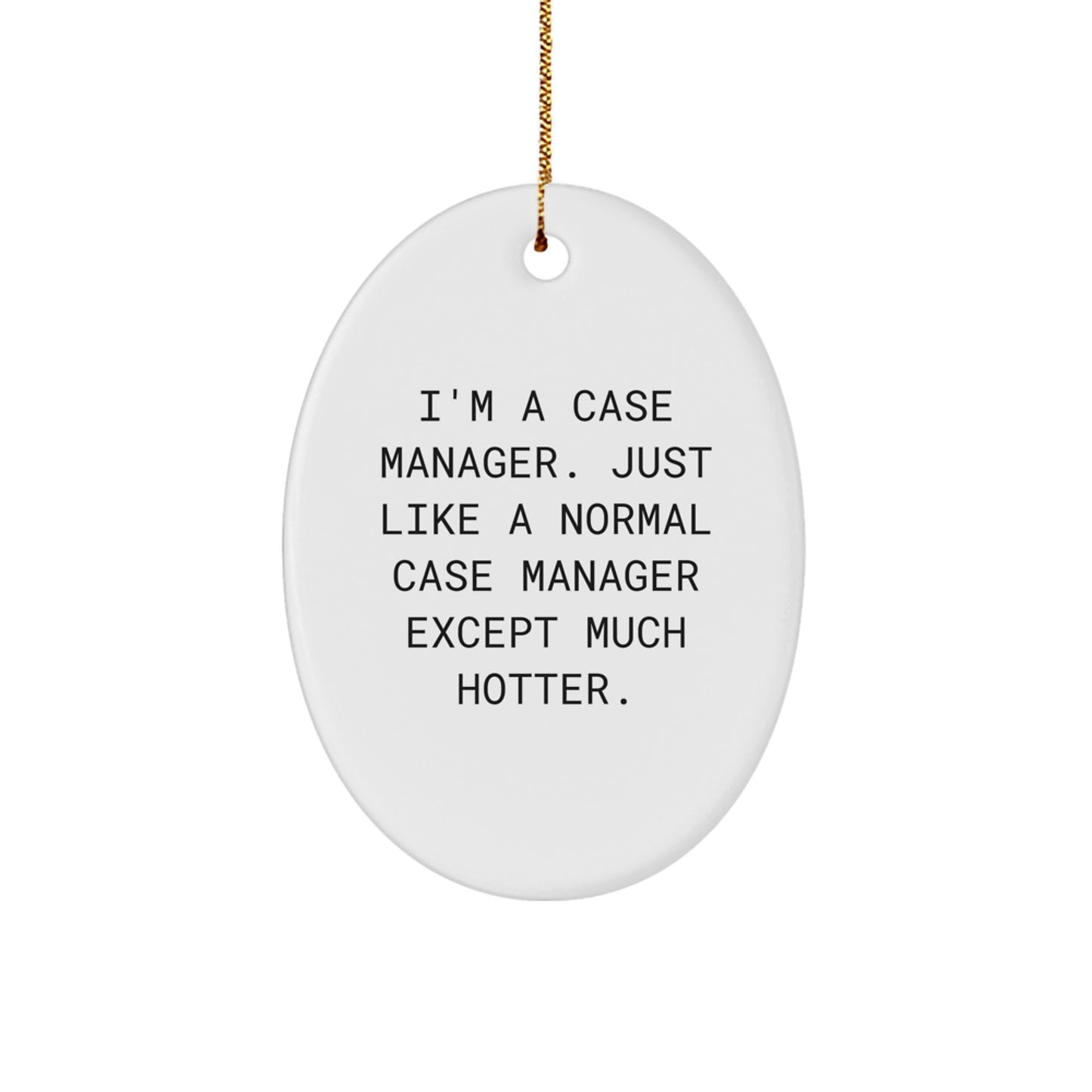 Christmas Gift Oval Ornament for Her – Case Manager Keepsake Present - Image 1