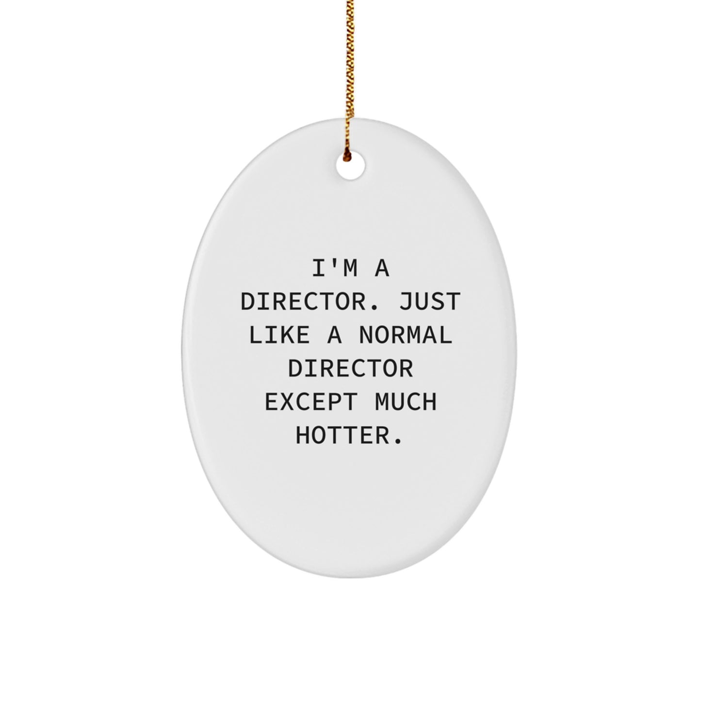 Director Novelty Unique Oval Ornament for Friends Christmas Gift - Image 1