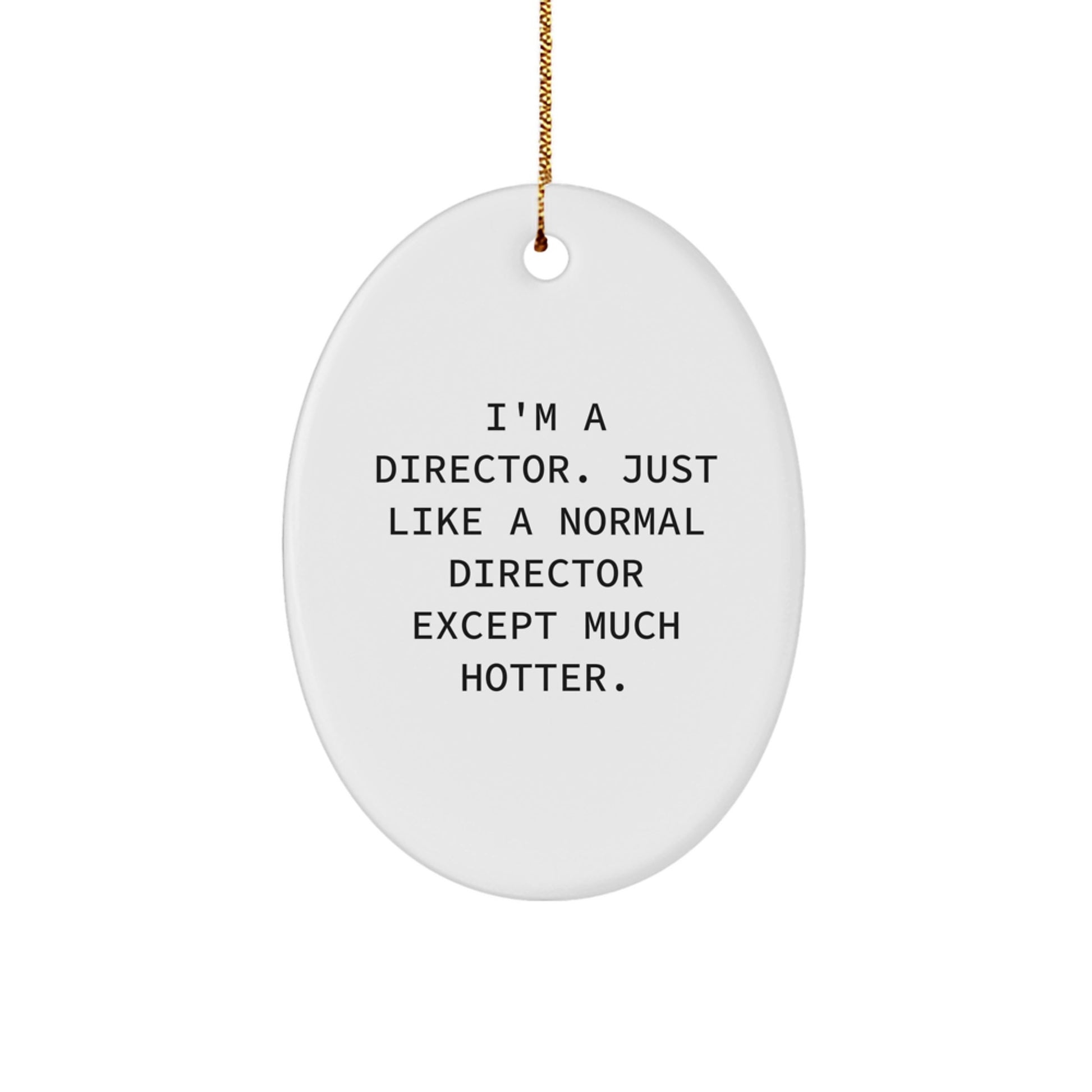 Director Novelty Unique Oval Ornament for Friends Christmas Gift - Image 1