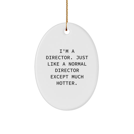 Director Novelty Unique Oval Ornament for Friends Christmas Gift - Image 1