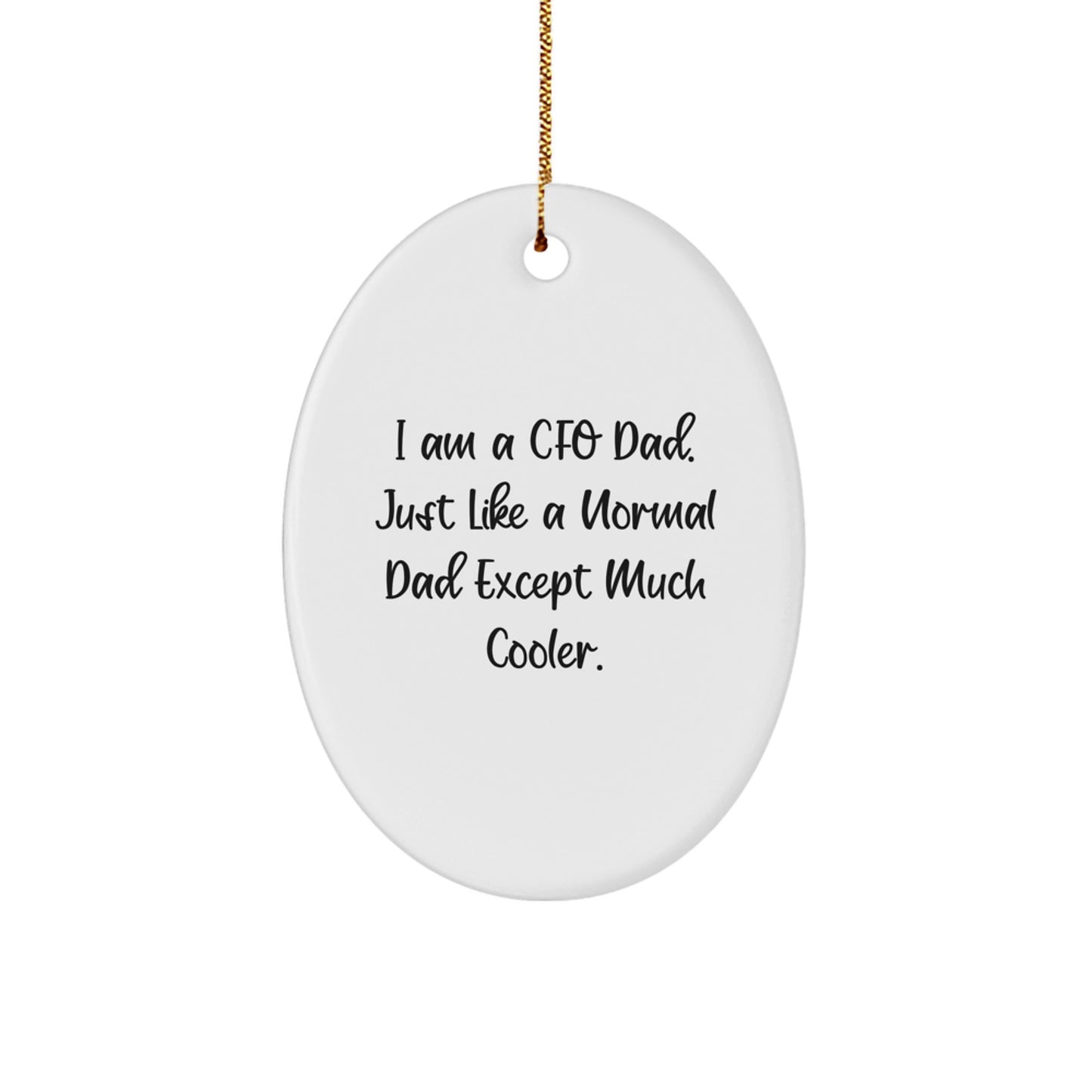 Funny CFO Dad Oval Ornament Gifts for CFO Men Christmas Unique - Image 1