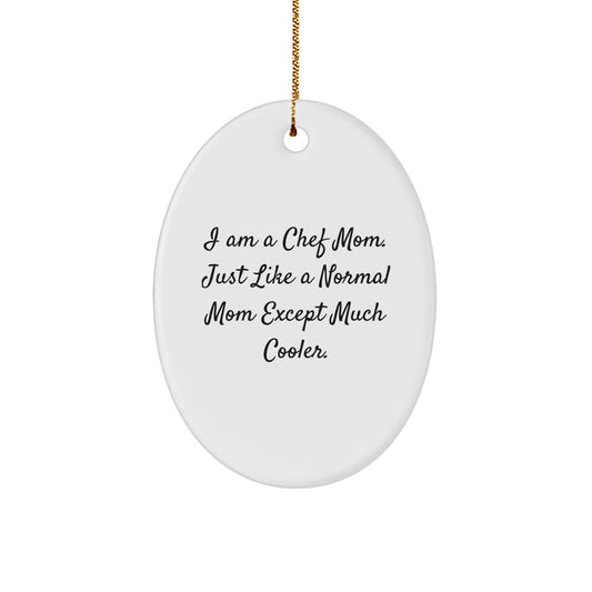 Gifts from Men to Chef Friends - Oval Ornament for Chef Moms Christmas Unique Gifts - Image 1