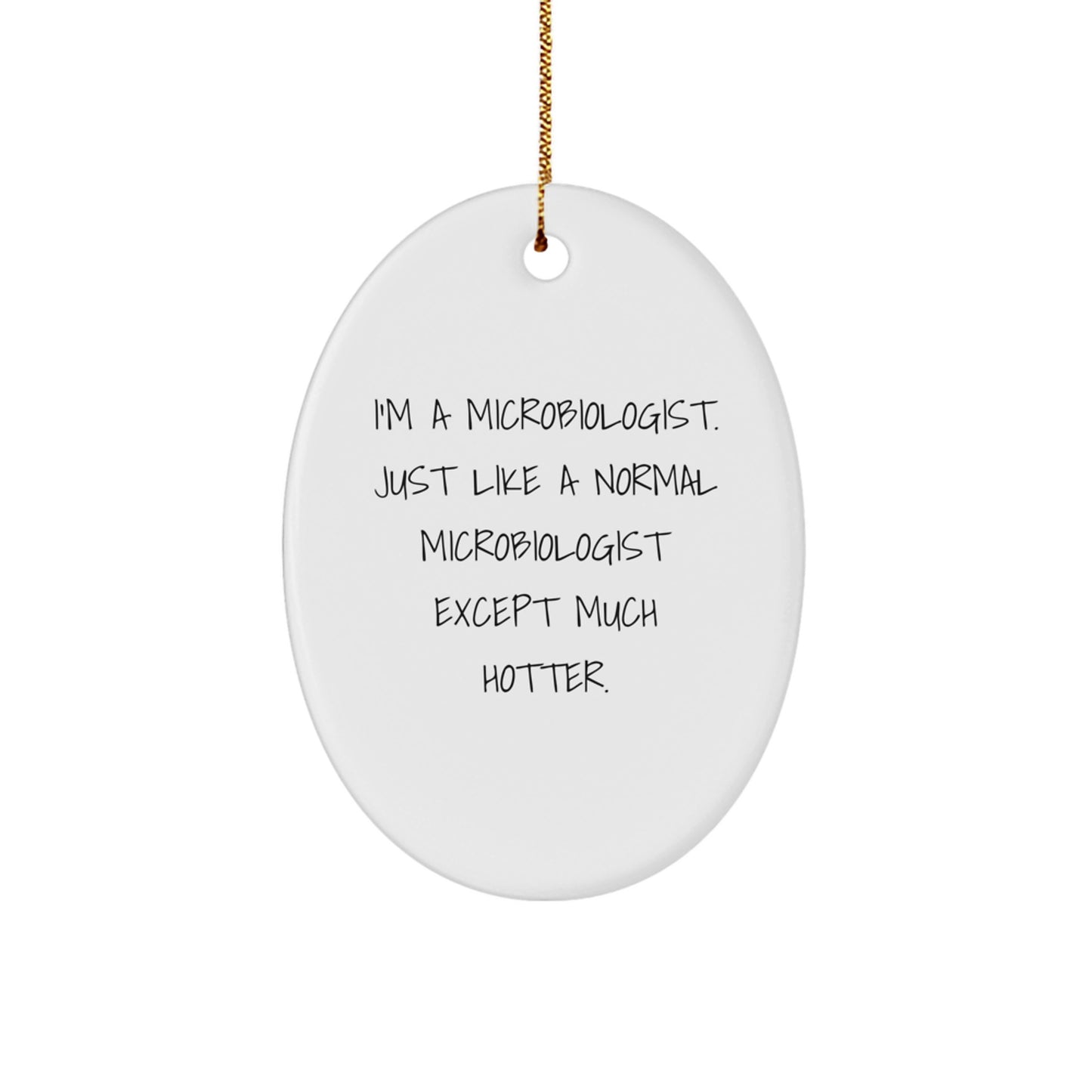 Christmas Gift for Roommates Microbiologist Collectible Oval Ornament - Image 1