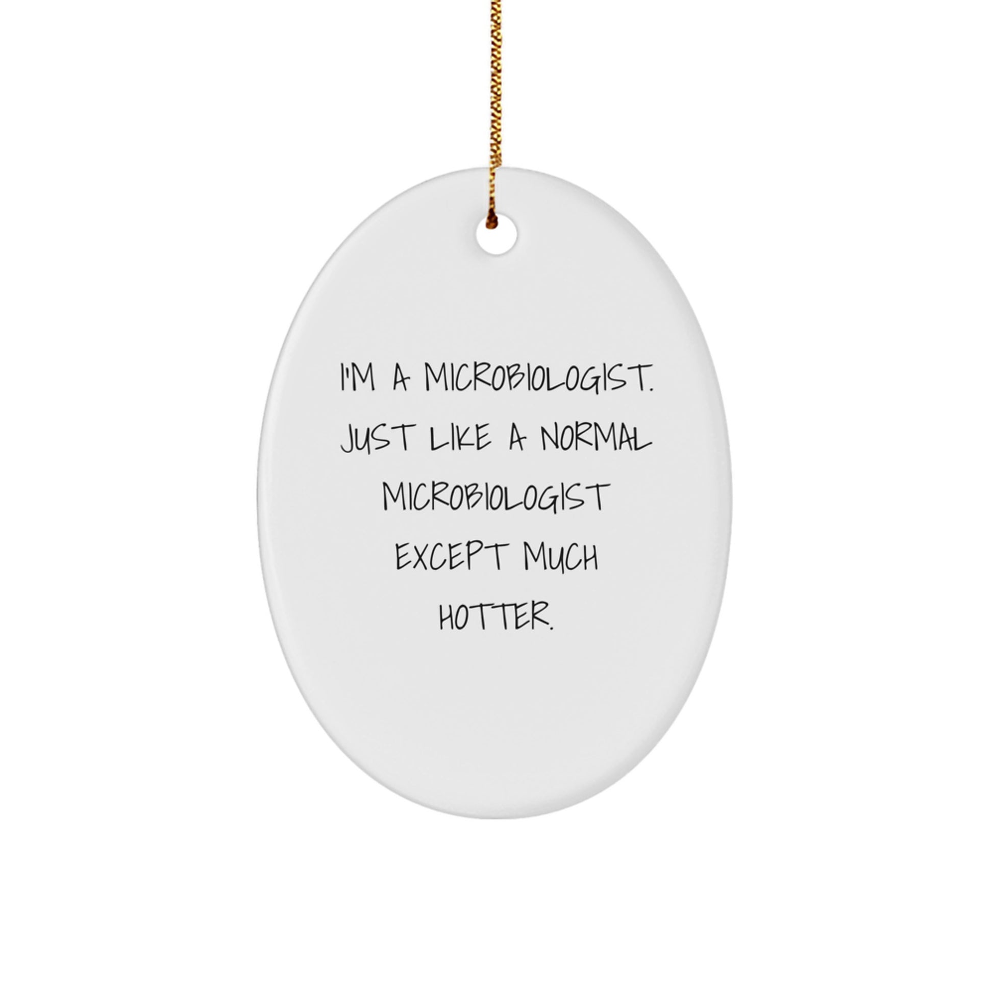 Christmas Gift for Roommates Microbiologist Collectible Oval Ornament - Image 1