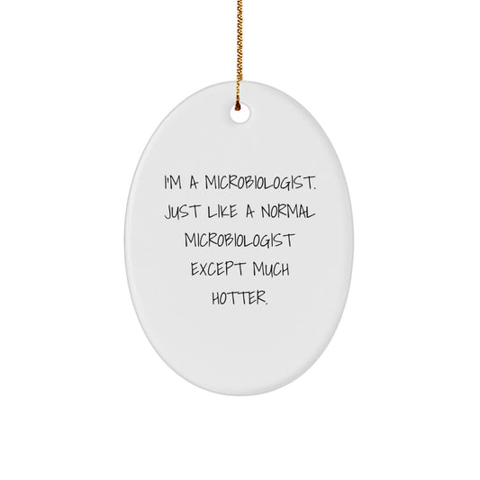 Christmas Gift for Roommates Microbiologist Collectible Oval Ornament - Image 1