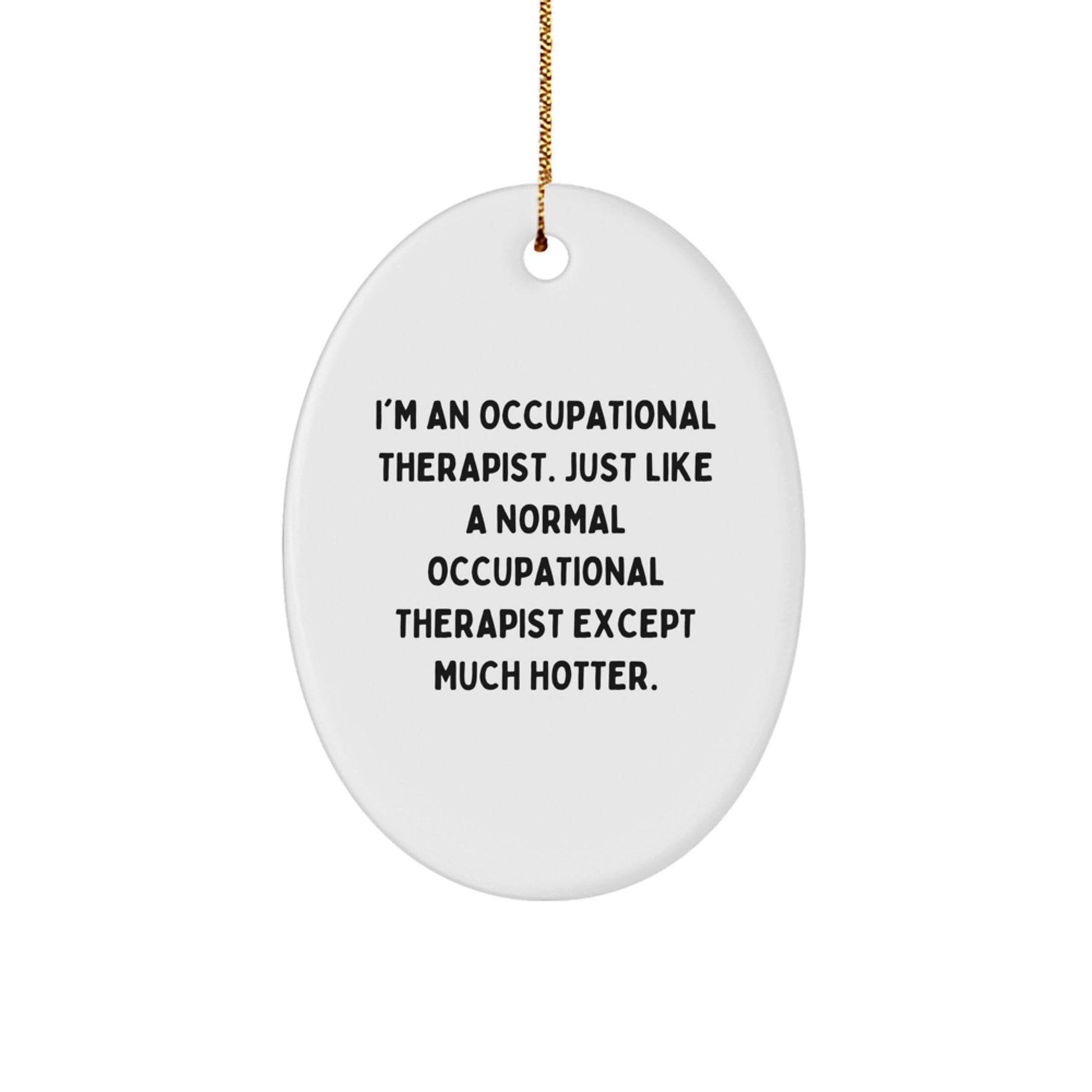 Occupational Therapist Oval Ornament Gifts from Friends for Men Women Coworkers Christmas Unique Presents - Image 1