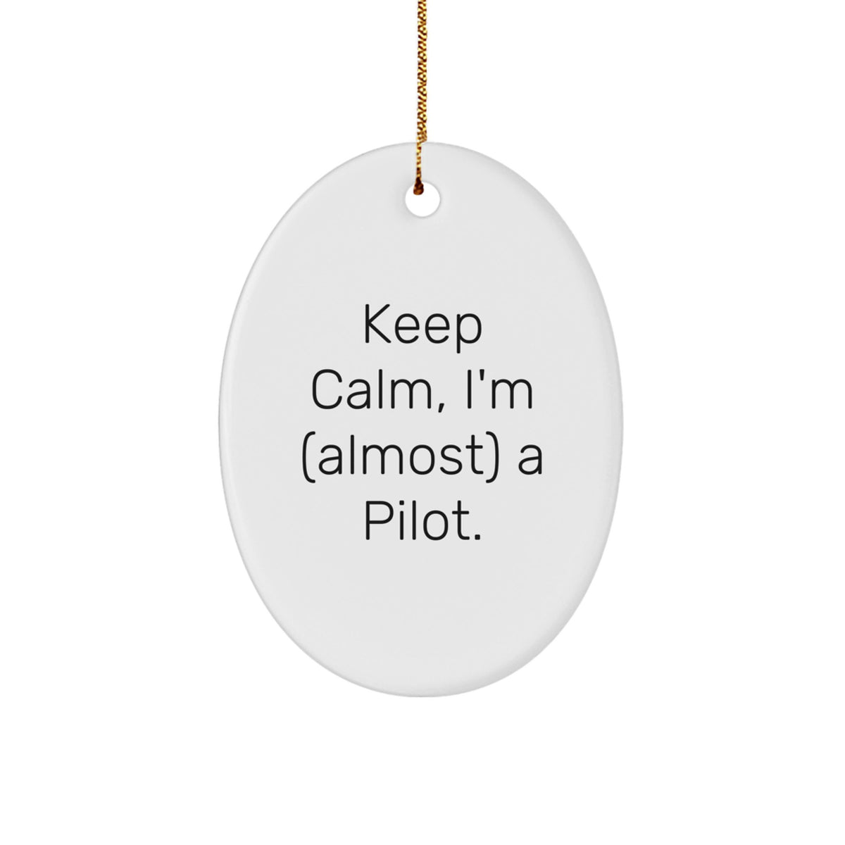 Joyful Surprise Pilot Oval Christmas Ornament Favorite for Happy Kids Gift - Image 1