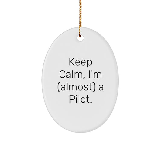 Joyful Surprise Pilot Oval Christmas Ornament Favorite for Happy Kids Gift - Image 1