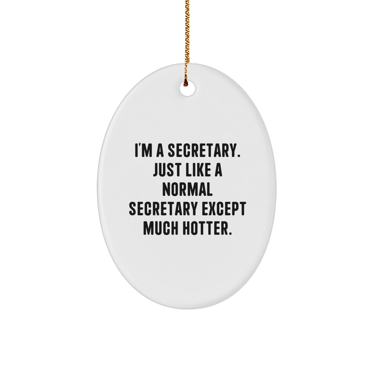 Christmas Gift for Her Present Secretary Oval Ornament - Image 1