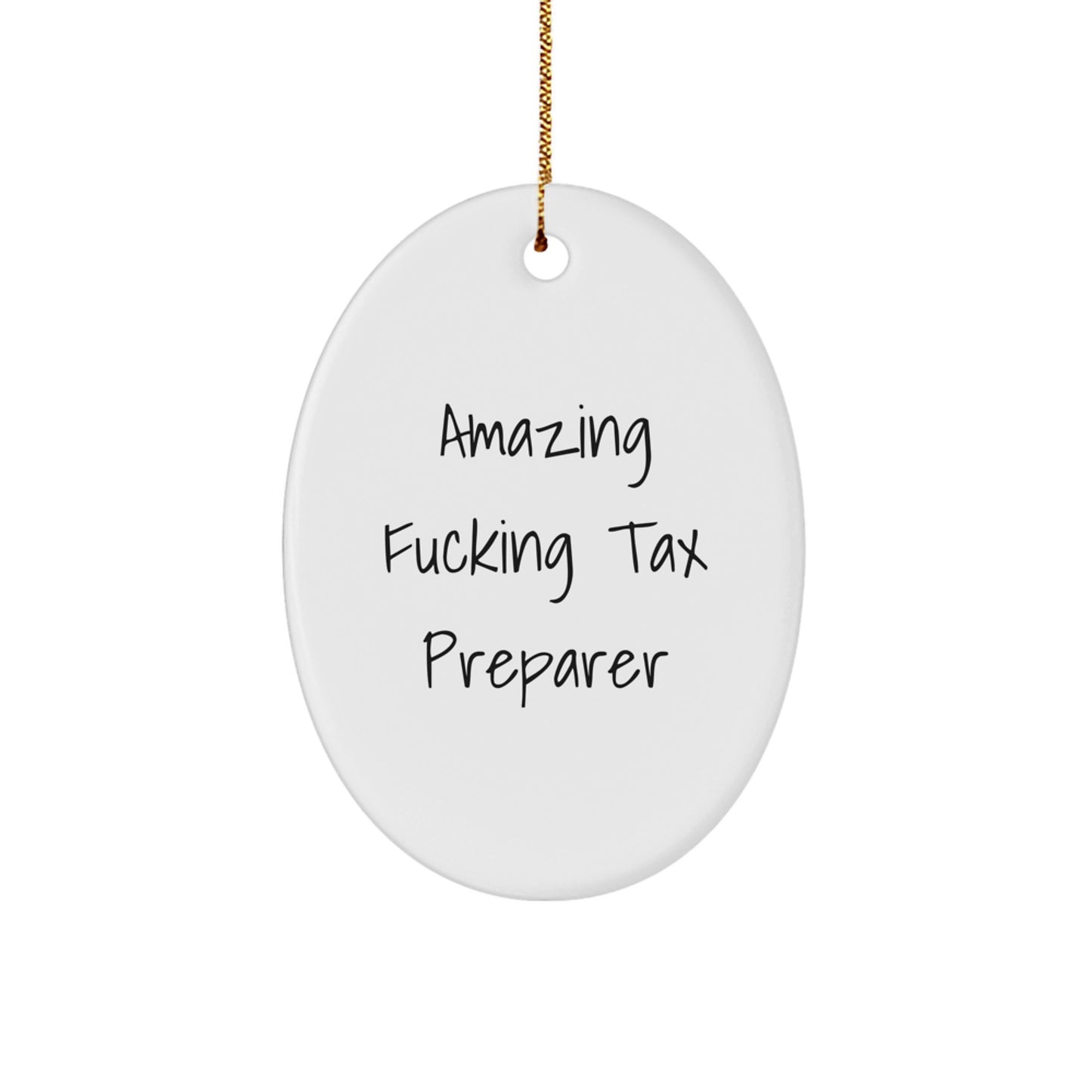 Tax Preparer Oval Ornament Gifts from Friends for Christmas - Image 1