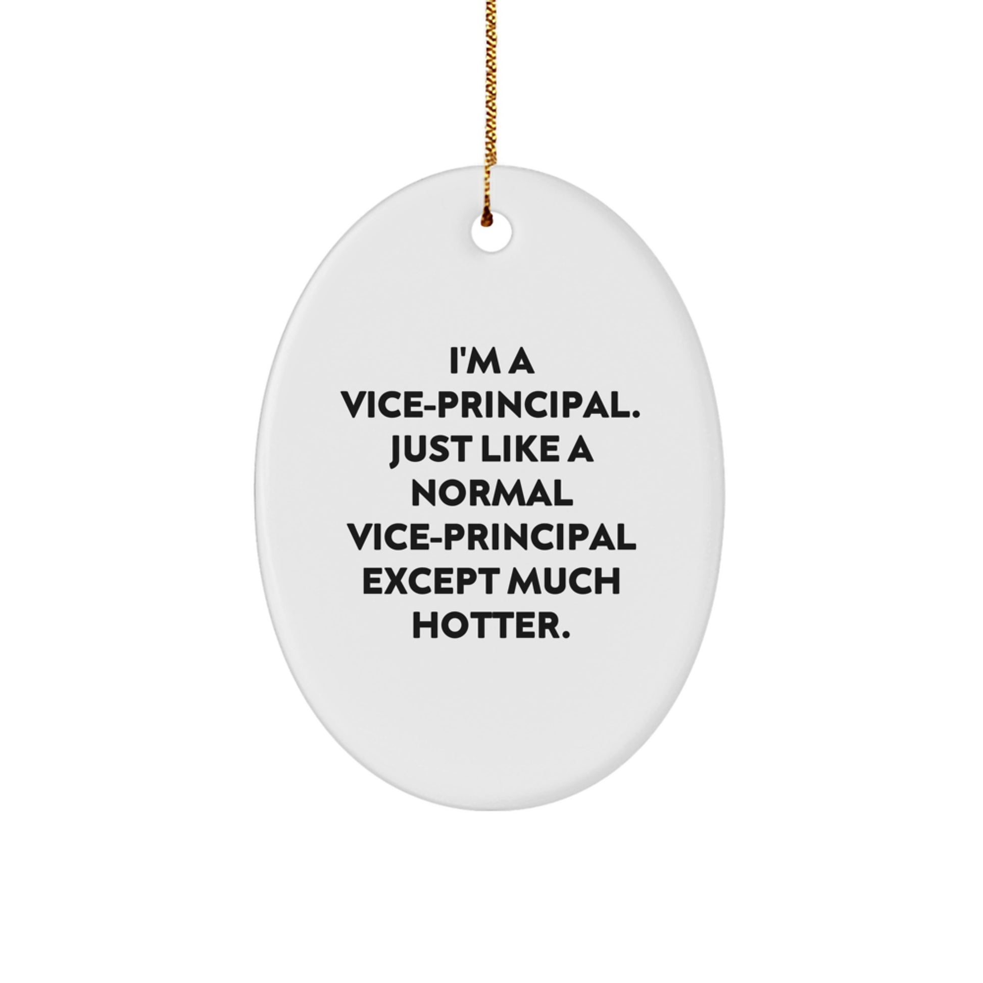 Funny Vice-principal Gifts, Oval Ornament for Christmas Unique Gifts from Men to Vice-principal Friends, Vice-principal Coworkers, Vice-principal Family - Image 1