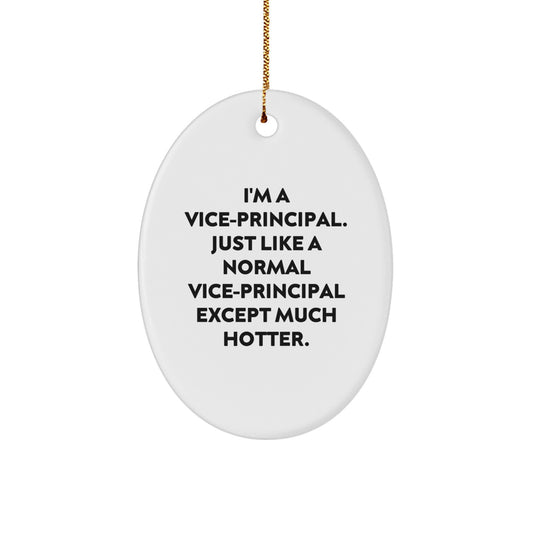 Funny Vice-principal Gifts, Oval Ornament for Christmas Unique Gifts from Men to Vice-principal Friends, Vice-principal Coworkers, Vice-principal Family - Image 1