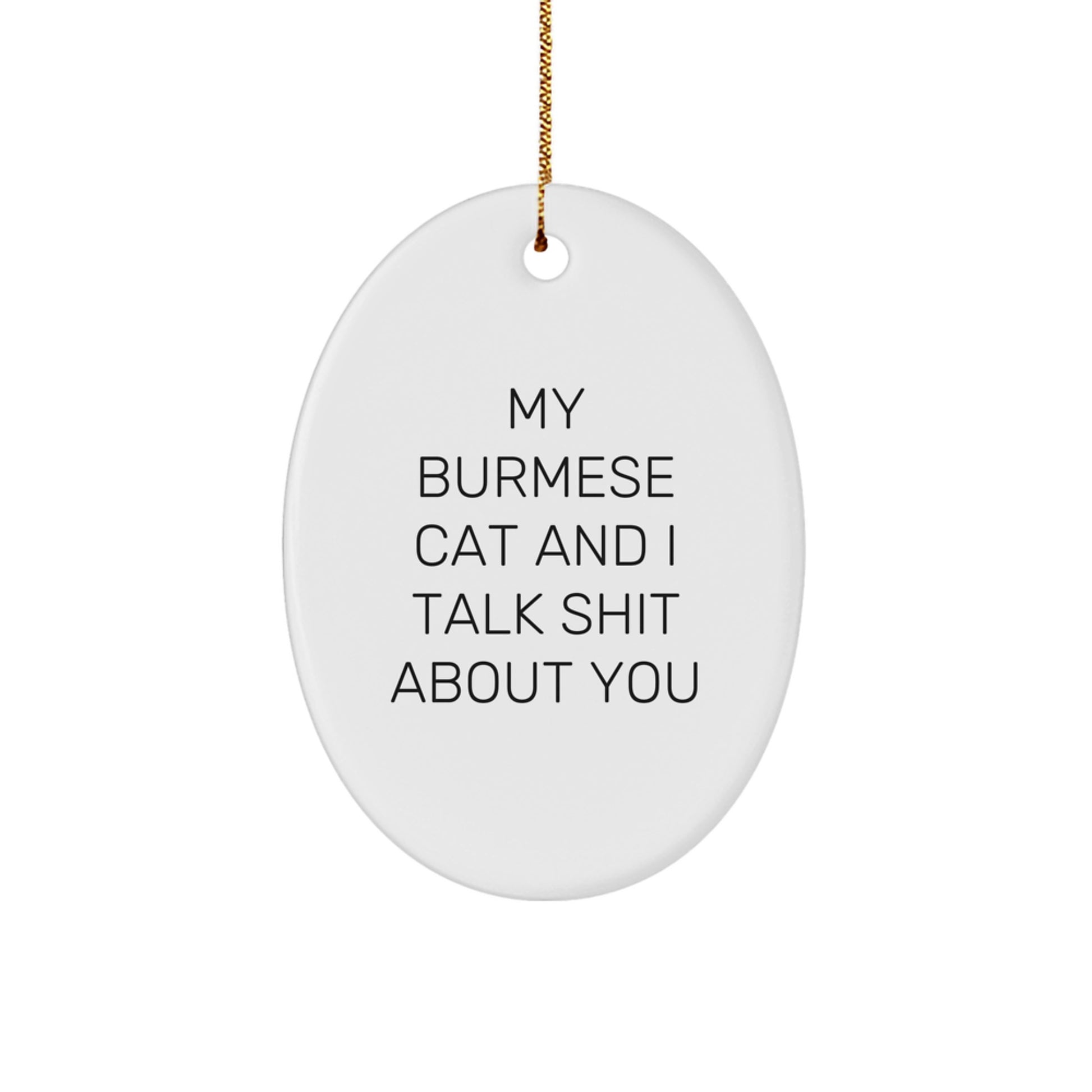 Sassy Burmese Cat Christmas Ornament for Neighbors Essential Gift - Image 1