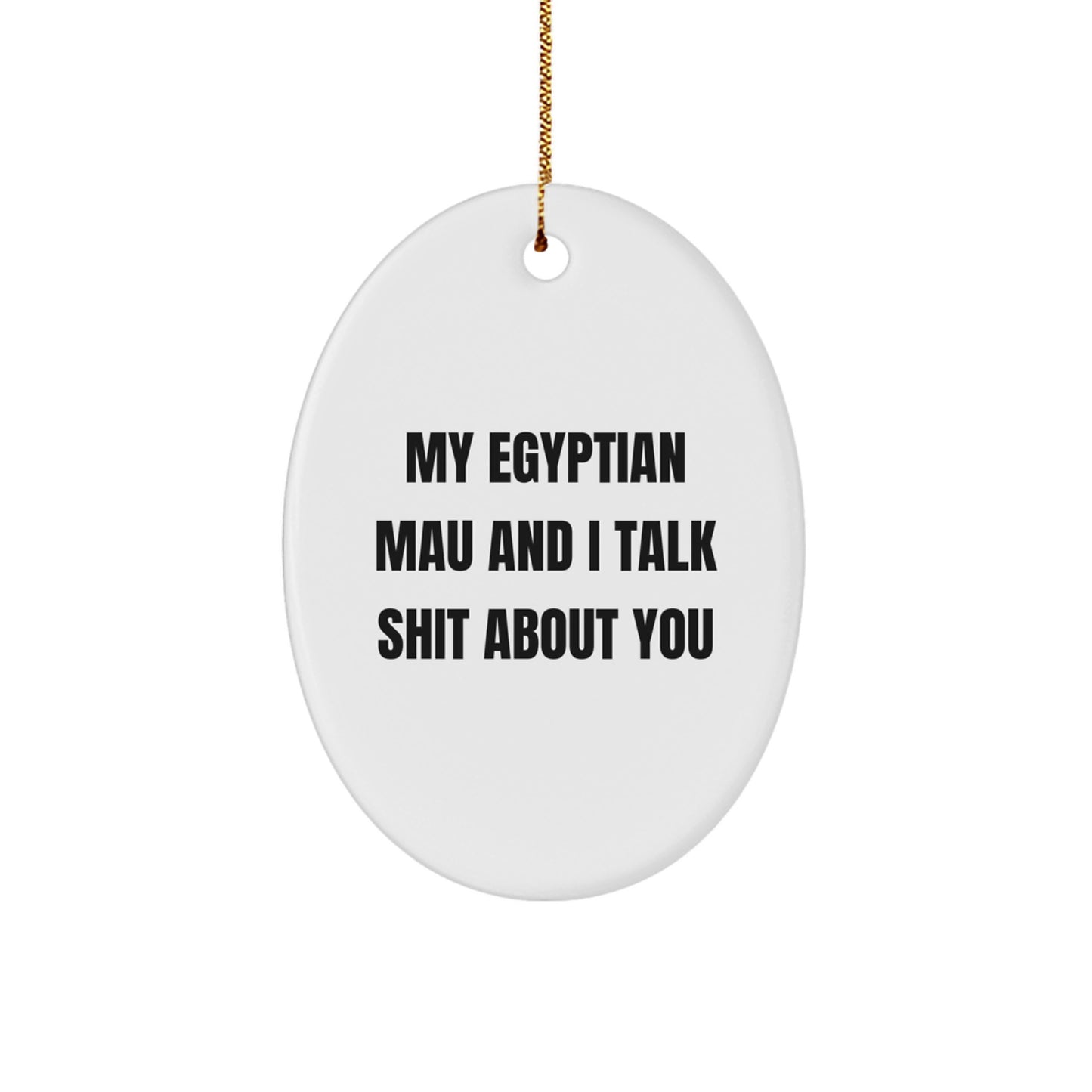 Novelty Egyptian Mau Cat Surprise Christmas Ornament for Friends Gift - Image 1